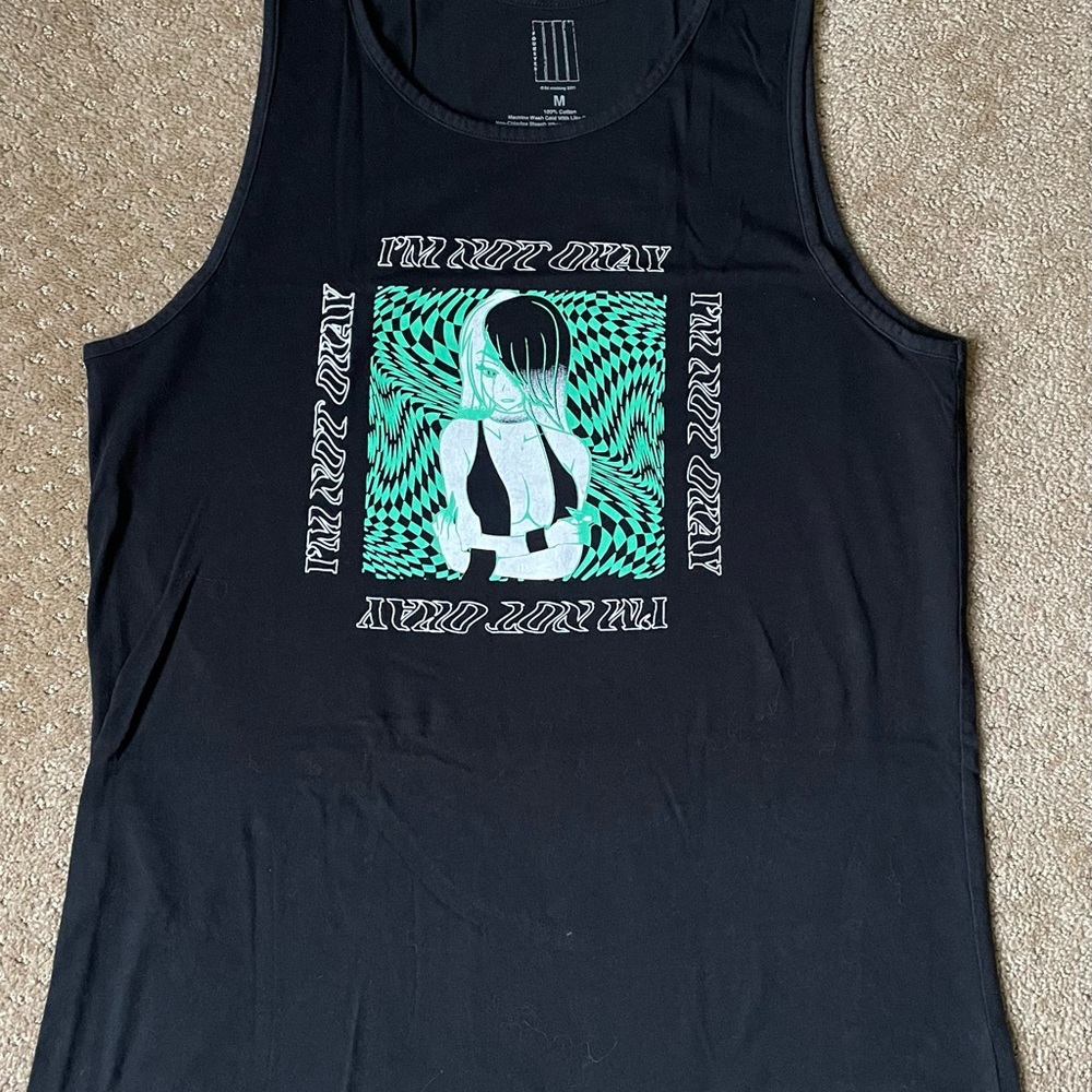 Anime Black Tank Top